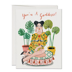 'You're A Goddess' Cushion Lady Card