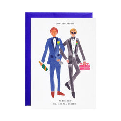 'Congratulations to the New Mr. and Mr. Dashing' Wedding/ Engagement - Greeting Card