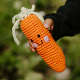 Hand-stitched Carrot Rattle