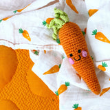 Hand-stitched Carrot Rattle