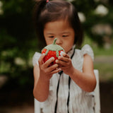 Hand-stitched Strawberry Rattle