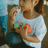 Hand-stitched Strawberry Rattle