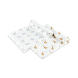 Swaddle Set (2-pack) in Elephant + Giraffe