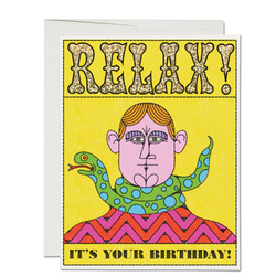 'Relax' Birthday Snake Card