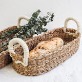 Fair Trade Savar Bread Basket with White Handle (variety of sizes)
