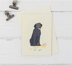 Dog Birthday Cake Card (Black Lab)