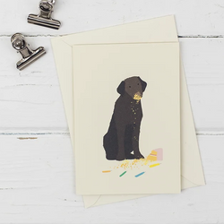 Dog Birthday Cake Card (Brown / Chocolate Lab)