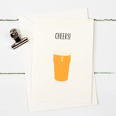 'Cheers!' Beer Pint Card