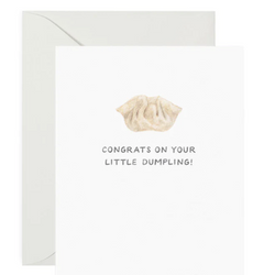 'Congrats on your little dumpling' Baby Card
