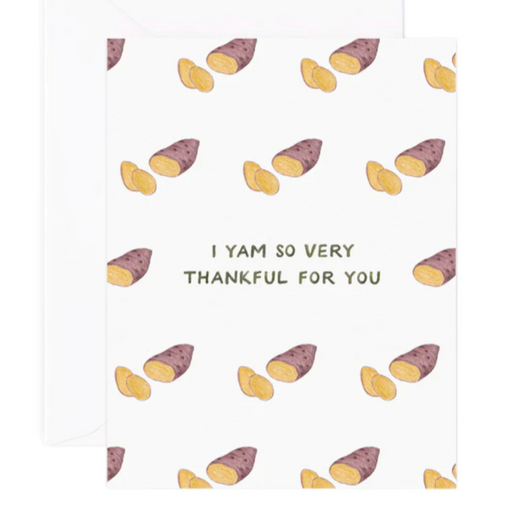 'I yam so very thankful for you' Thanksgiving Card