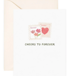 'Cheers to forever' Congratulations Card