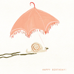 'Fashionably Late' Belated Birthday Snail Card