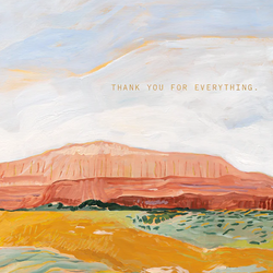 'Thank You for Everything' Red Rock Desert Card