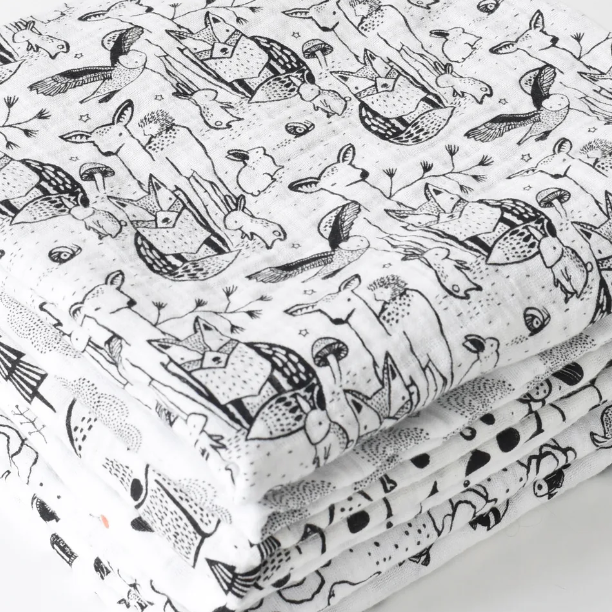 Organic Muslin Swaddle (Forest)