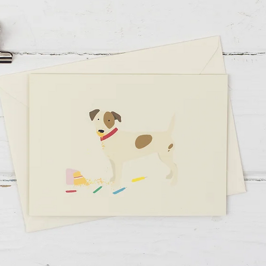 Dog Birthday Cake Card (Jack Russell)