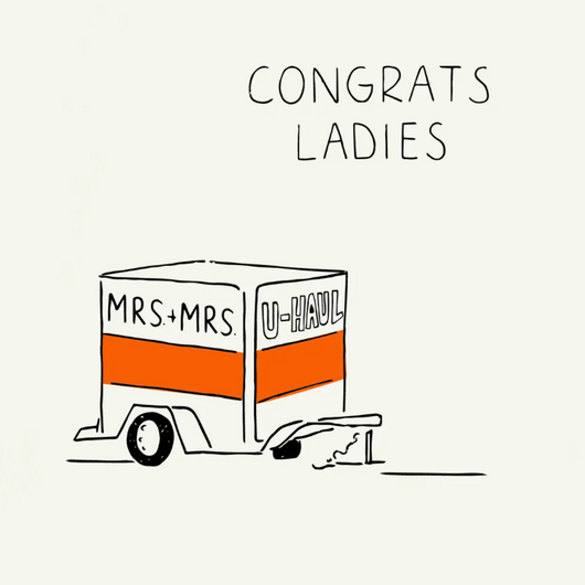 'Congrats Ladies' Wedding Card