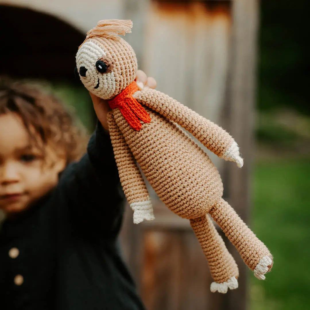 Hand-stitched Sloth Rattle
