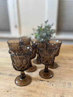 Vintage Smoke-Colored Goblet/Glass