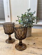 Vintage Smoke-Colored Goblet/Glass