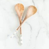 Hand-Crafted Striped Salad Servers