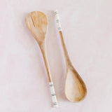 Hand-Crafted Striped Salad Servers