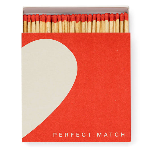 'Perfect Match' - Red w/ White Heart Giant Matches