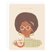 'Sip Sip Hooray!' Card