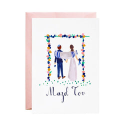 'Mazel Tov' Meet You Under the Chuppah - Greeting Card