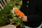 Hand-stitched Carrot Rattle