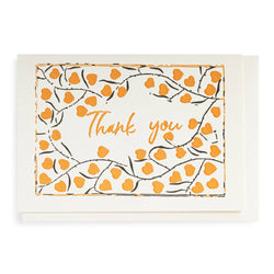 'Thank You' Leaves Card