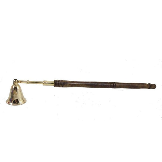 Brass Candle Snuffer w/ Wooden Handle