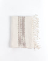 Aden Cotton Hand Towel (in Natural with Stone) | Handwoven in Ethiopia