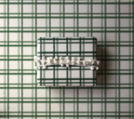 Gift Wrap - Green Plaid (Single Sheet)