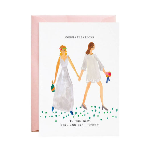 'Congratulations to the The New Mrs. and Mrs. Lovely' Card