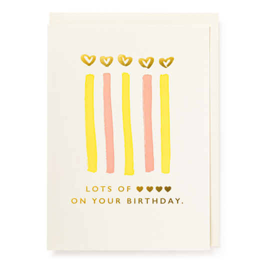 'Lots of Love on Your Birthday' Candle Card