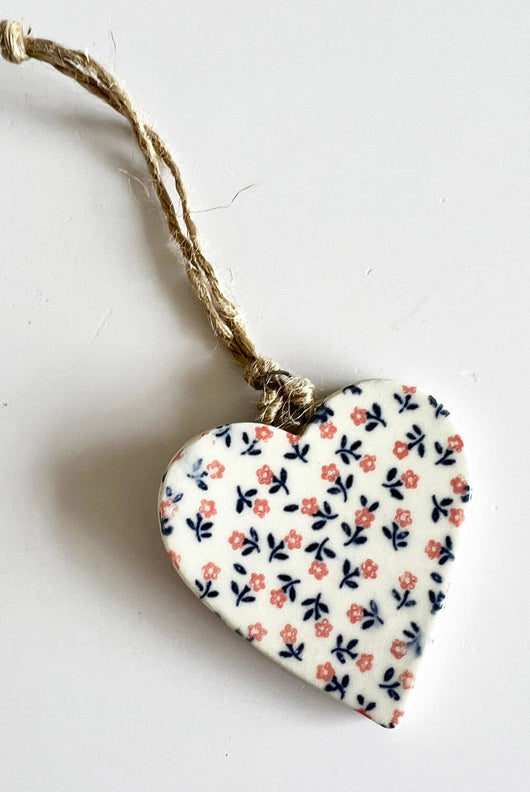Handmade Floral Heart Ornament