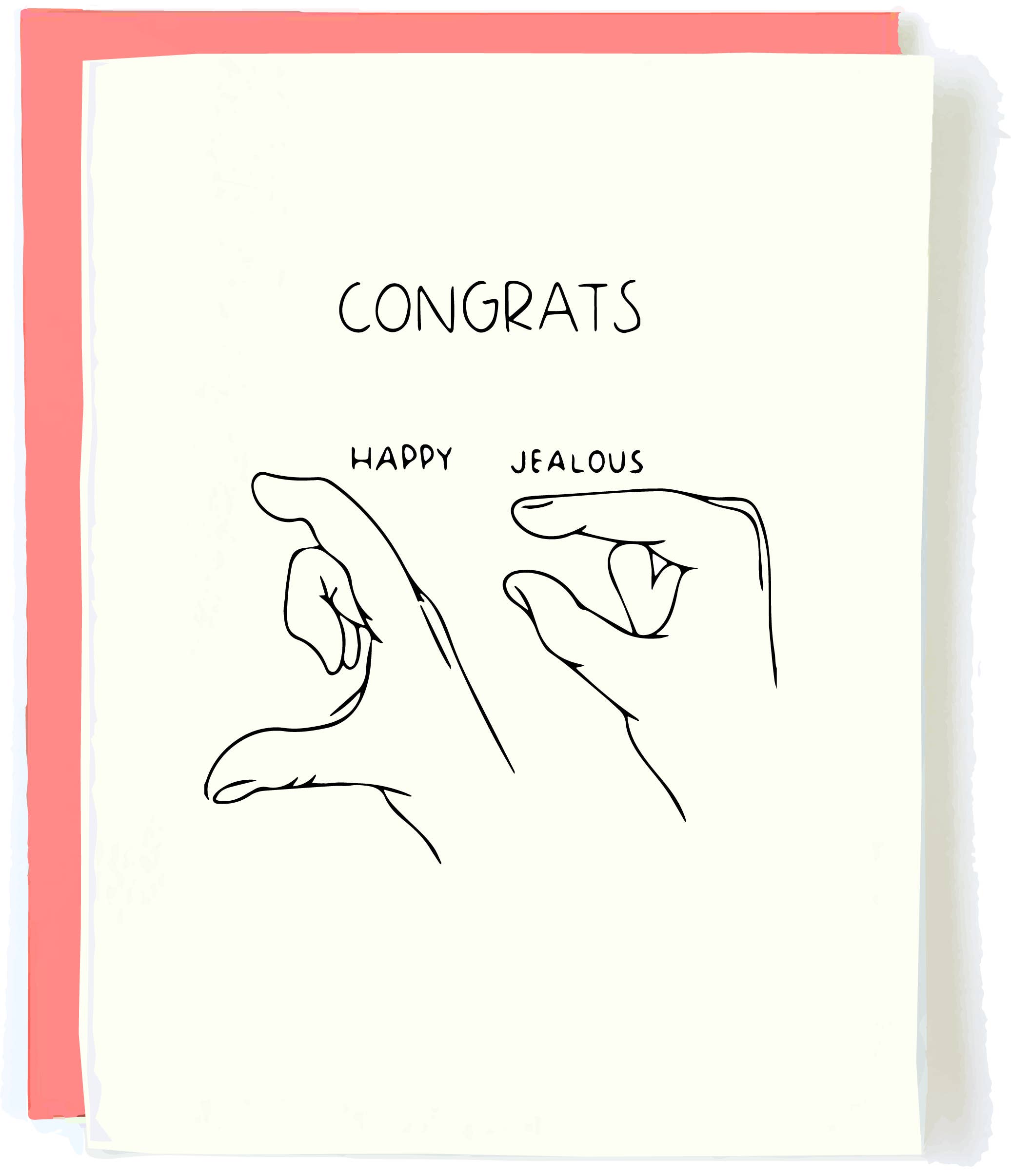 'Congrats, happy/jealous' Card